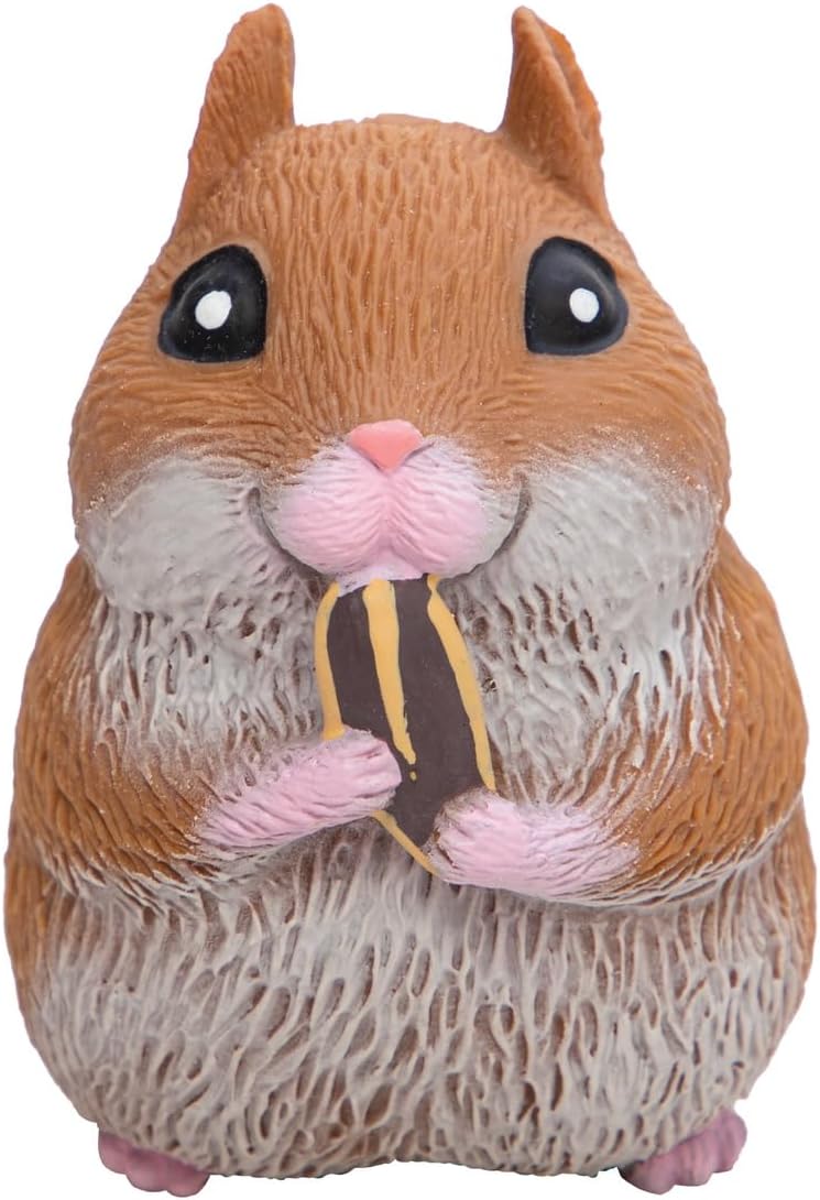 Schylling Chonky Cheeks Hamster - Squishy Squeeze Toy - Color May Vary - Age 3+ (Pack of 1)